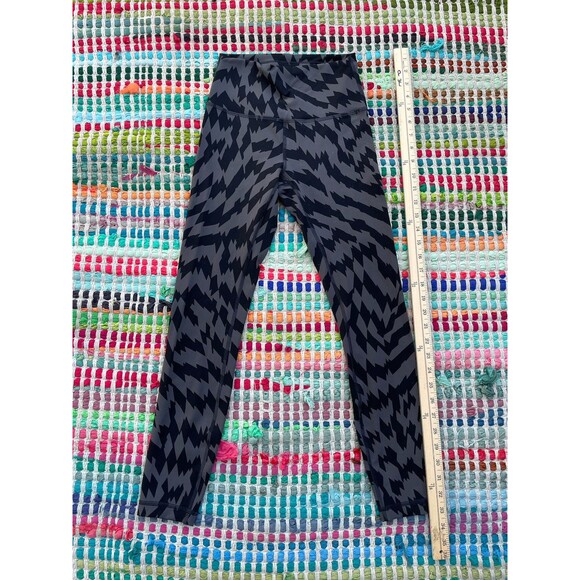 Lululemon Wunder Train HR Tight Everlux LW5CQNS Gray Black Zig Print Size 4 - Picture 2 of 5